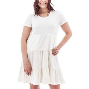 AVENTURA Asherton Organic Cotton Blend Slub Knit Jersey Scoop Neck A-Line Dress